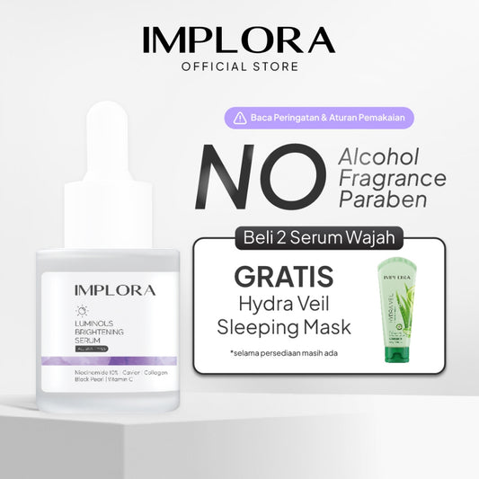 Implora Serum Wajah 20ML | Mencerahkan | Kulit Berjerawat | Komedo Dark Spot | Hydrating
