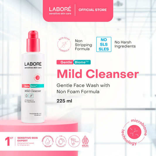 Labore Sensitive Skin Care GentleBiome Mild Cleanser 225 ml - Pembersih Wajah - Lembut - Cocok untuk Kulit Sensitif - Melembabkan