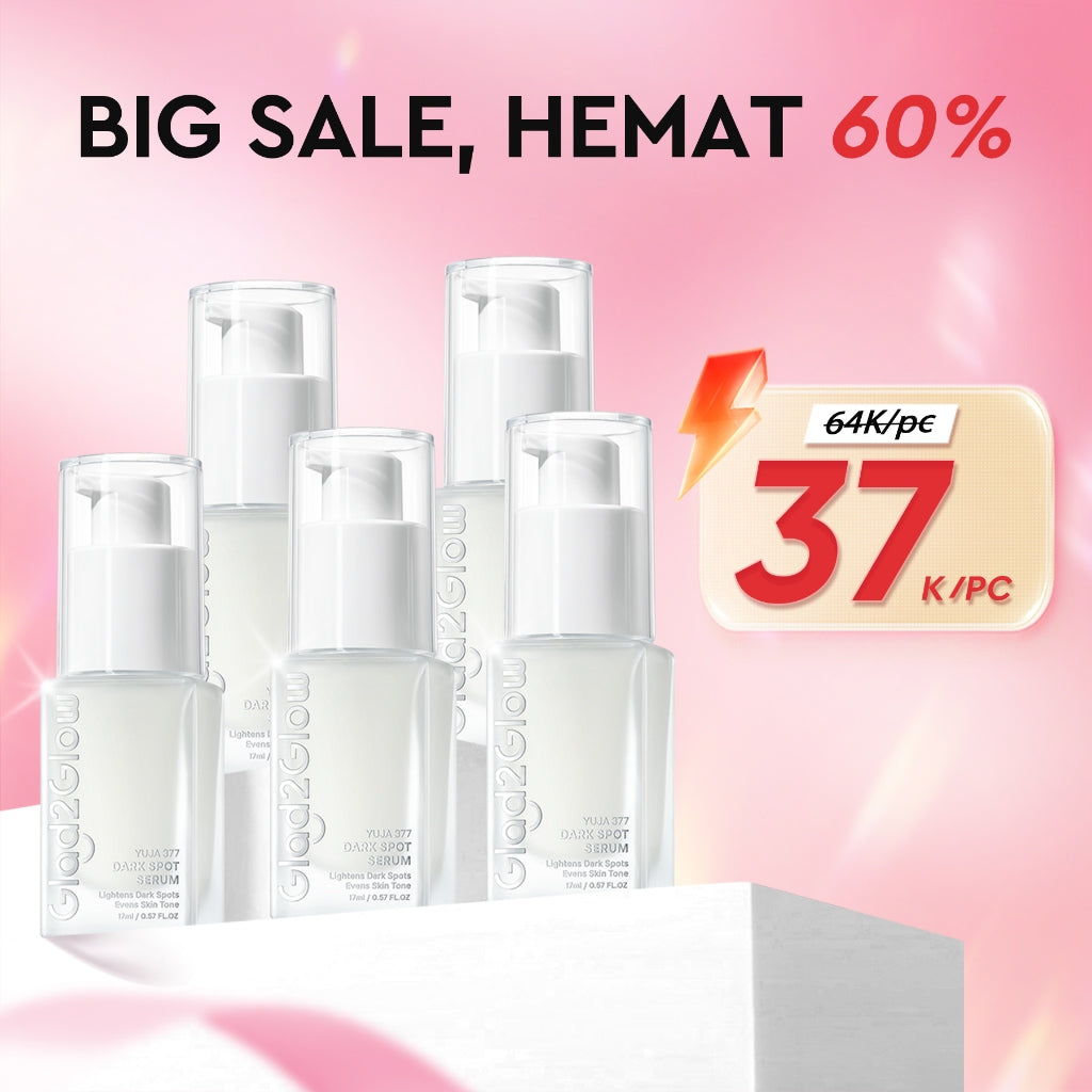 [Hemat 5PCS] Glad2Glow Serum Series - Brightening Mencerahkan Mengurangi Flek Menghaluskan Kulit Meratakan Warna Skincare Kulit Memudarkan Jerawat Niacinamide AHA BHA Centella 377 Perawatan Kulit Peeling Lembut Eksfoliasi Tidak Perih g2glow official store