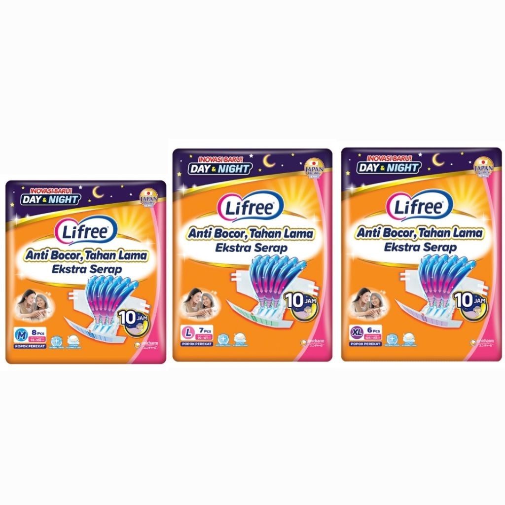 Lifree Popok Perekat Dewasa M8 L7 XL6 Pcs