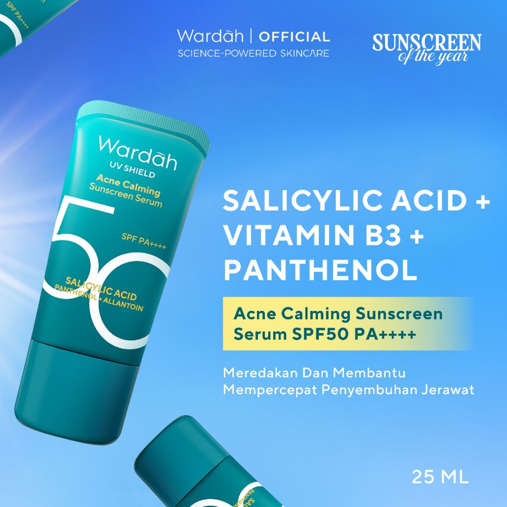 WARDAH Acnederm Acne Care All Series Lengkap - Balm, Salicylic Acid Zinc Acne Clearing Low pH Foaming Cleanser, Pore Refining Toner, Serum, Treatment Gel, Day Moisturizer, Night Treatment Moisturizer, Face Powder, Micellar Water, UV Shield - Skincare