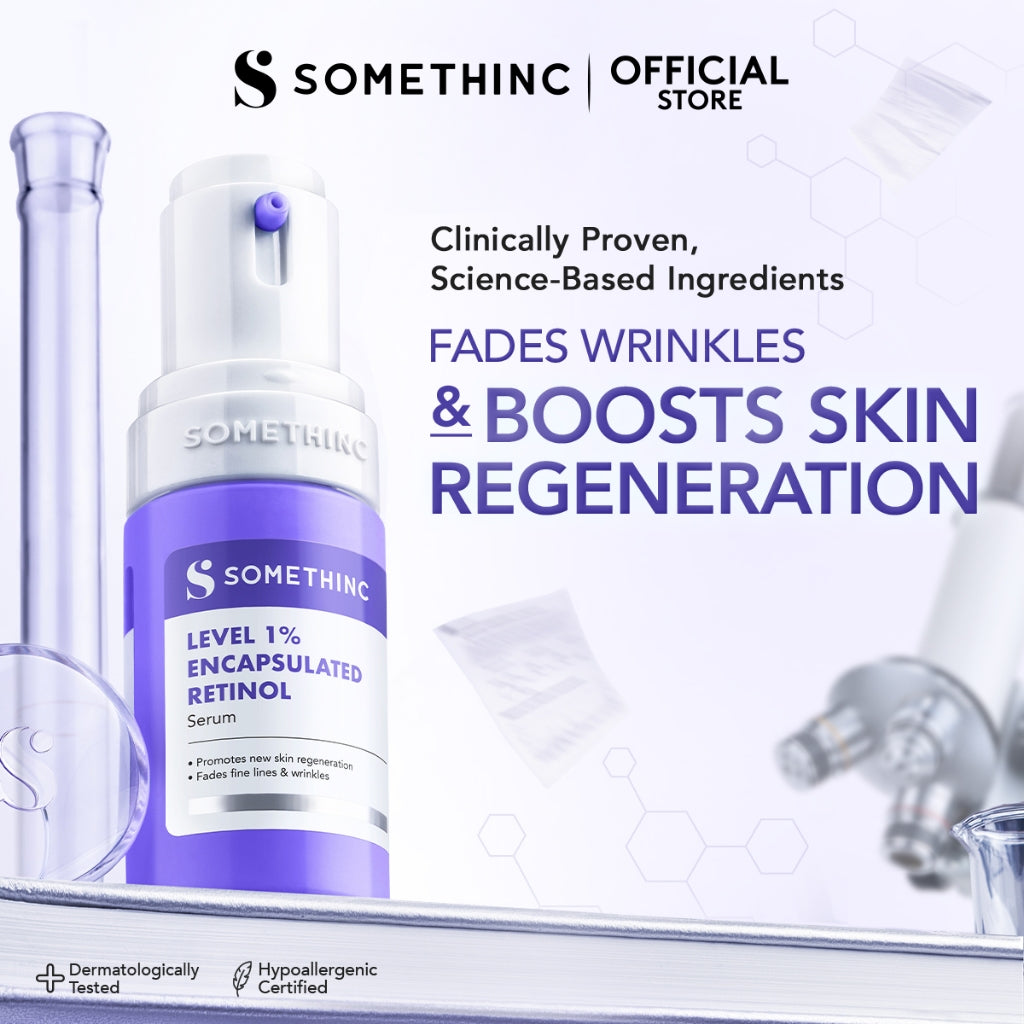 SOMETHINC - Serum Series | Glass-C 12% Vitamin C+ | Gentle Bright Niacinamide | Advanced Peeling 20% AHA BHA | Level 1% Retinol | Calm Down Skinpair Barrier | Diamond Glow Phyto | Hyaluronic9+ Advanced | wajah cerah no dark Spot Age Spot Freckles Glowing