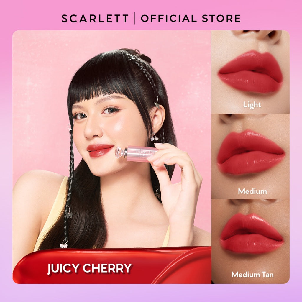 [IN VITRO SPF 50+ PA++++] SCARLETT GLASS GLOW TINTED LIP BALM - Moisturizing & hydrating, natural lip color, plumpy lips, cover bibir gelap, mencerahkan bibir | anti bibir kering dan gelap