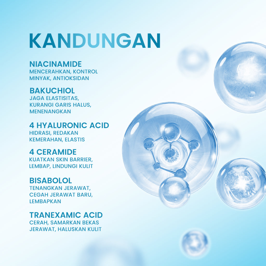 [SPESIAL PROMO] CLEORA Glow Smooth Whitening Moisturizer - Skin Barrier Mosturizer Pelembab Muka Kering Dan Kusam Glowing Mencerahkan Kulit Brightening Skincare Pemutih Wajah Dark Spot with Niacinamide Day Cream and Night Scincare Gel Pria Dan Wanita