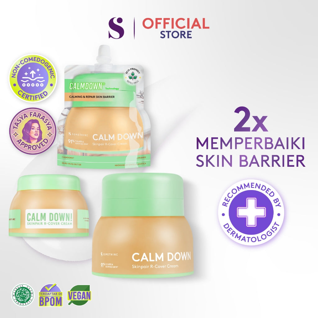[HARGA SPESIAL] SOMETHINC Calm Down! Skinpair R-Cover Cream Moisturizer - (Madagascar Centella Asiatica, Skin Barrier, Kulit Sensitif, Kulit Iritasi)