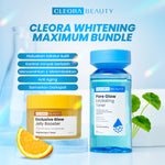 [ ] Cleora Beauty Whitening Bundle Exclusive Glow Jelly Booster & Pore Glow Exfoliating Toner 120ml - Paket Skincare Untuk Mencerahkan Muka Memperbaiki Skin Barrier Menyamarkan Pori Pori Scincare Wanita Pria Menghaluskan Kulit Exfoliasi Wajah