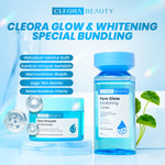 [ ] Cleora Whitening Special Bundle Glow Smooth Moisturizer + Cleora Pore Glow Exfoliating Toner 120ml - Skincare Pemutih Wajah Meratakan Warna Kulit Brightening Pelembab Mengurangi Komedo & Jerawat Paket Scincare Toner Exfoliasi Muka Eksfoliasi