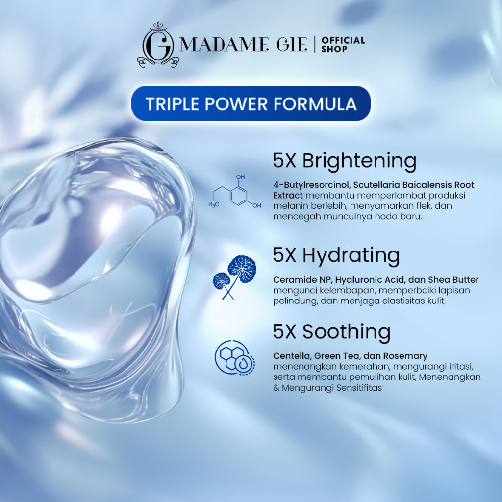 Madame Gie ResoCera Brightening Night Cream | Krim Malam Pencerah Wajah, Atasi Flek Hitam & Bekas Jerawat | Triple power formula Brightening, Hydrating & Soothing | Menjaga Skin Barrier Sehat & Melembapkan Kulit