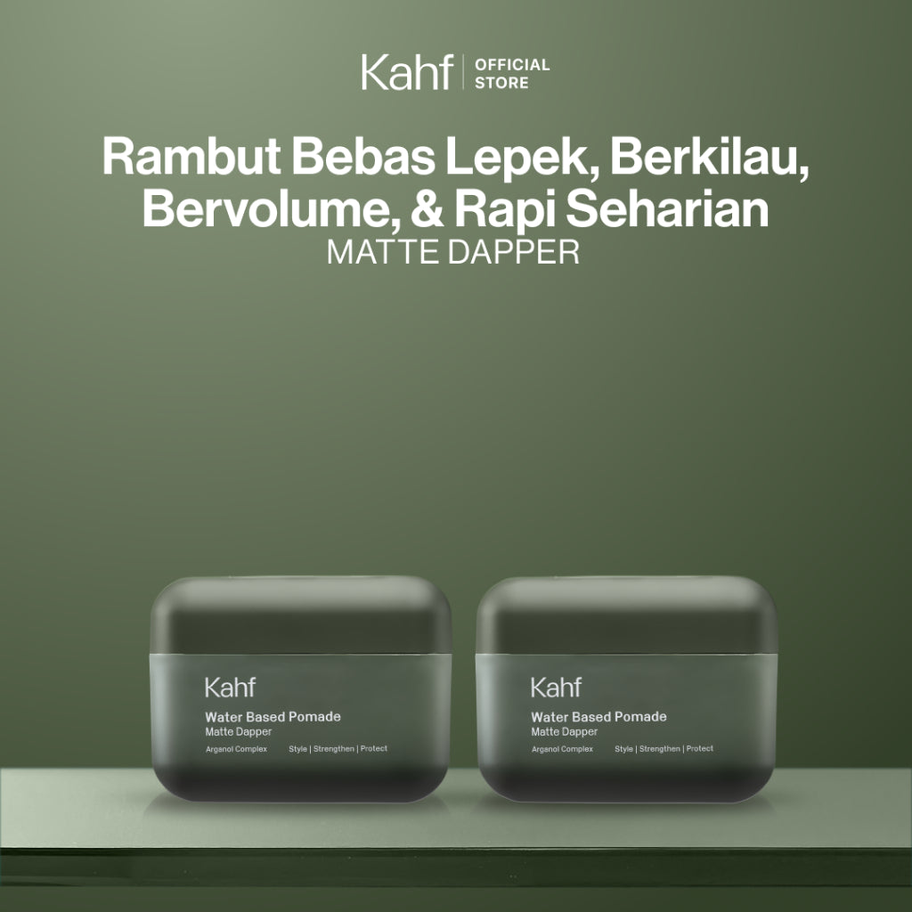 [POMADE NIKAHAN BRE] Kahf Water-based Pomade Matte Dapper 70 g - Pomade Rambut Pria - Approved by Barber and Suitable for Daily Use