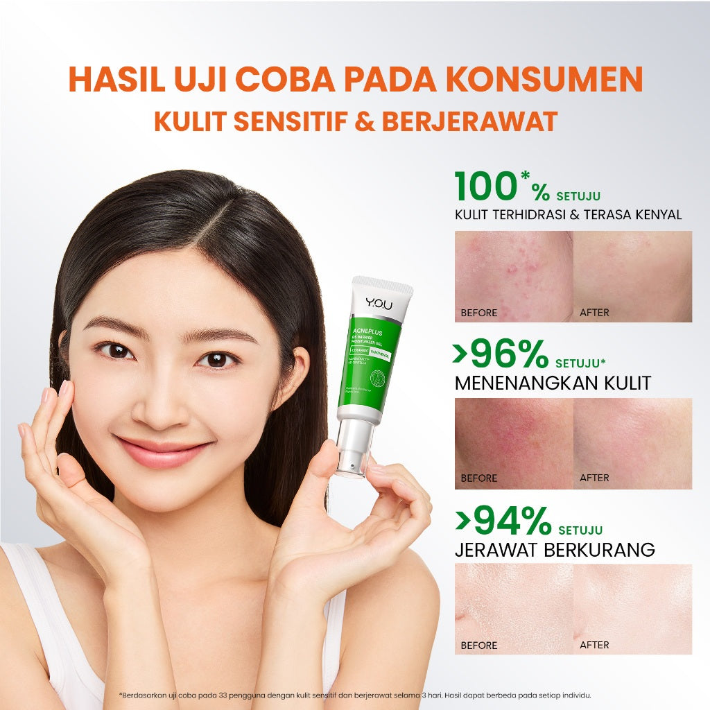 [NEW] YOU AcnePlus B5 Barrier Moisturizer Gel Pelembab Kulit Cooling Hydrating Soothing Kulit Sensitif Kulit Berjerawat