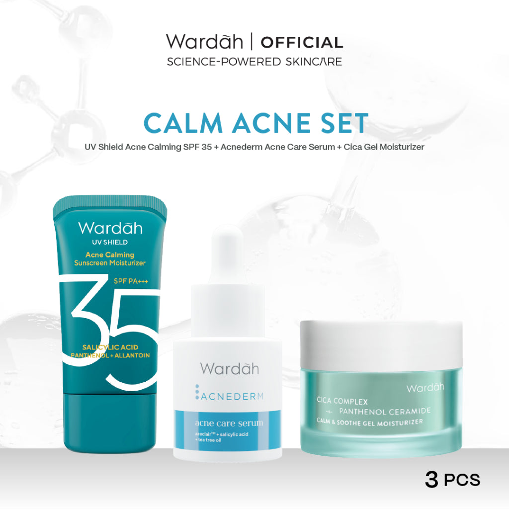 Paket WARDAH Isi 3 Gel Moisturizer + Serum + UV Shield (Tranexamic, VIt C, Cica, Hyaluron) - Skincare