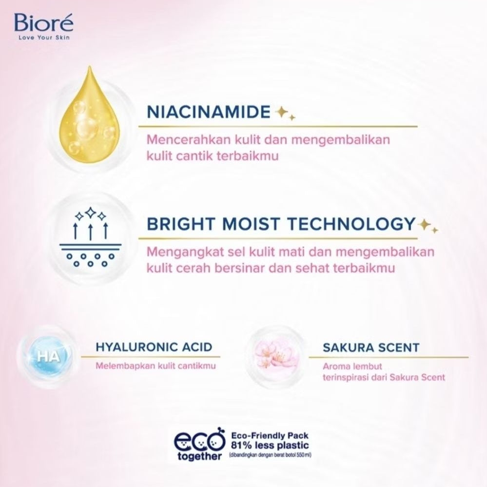 Biore Bright Sabun Mandi Cair Refill 400 ml