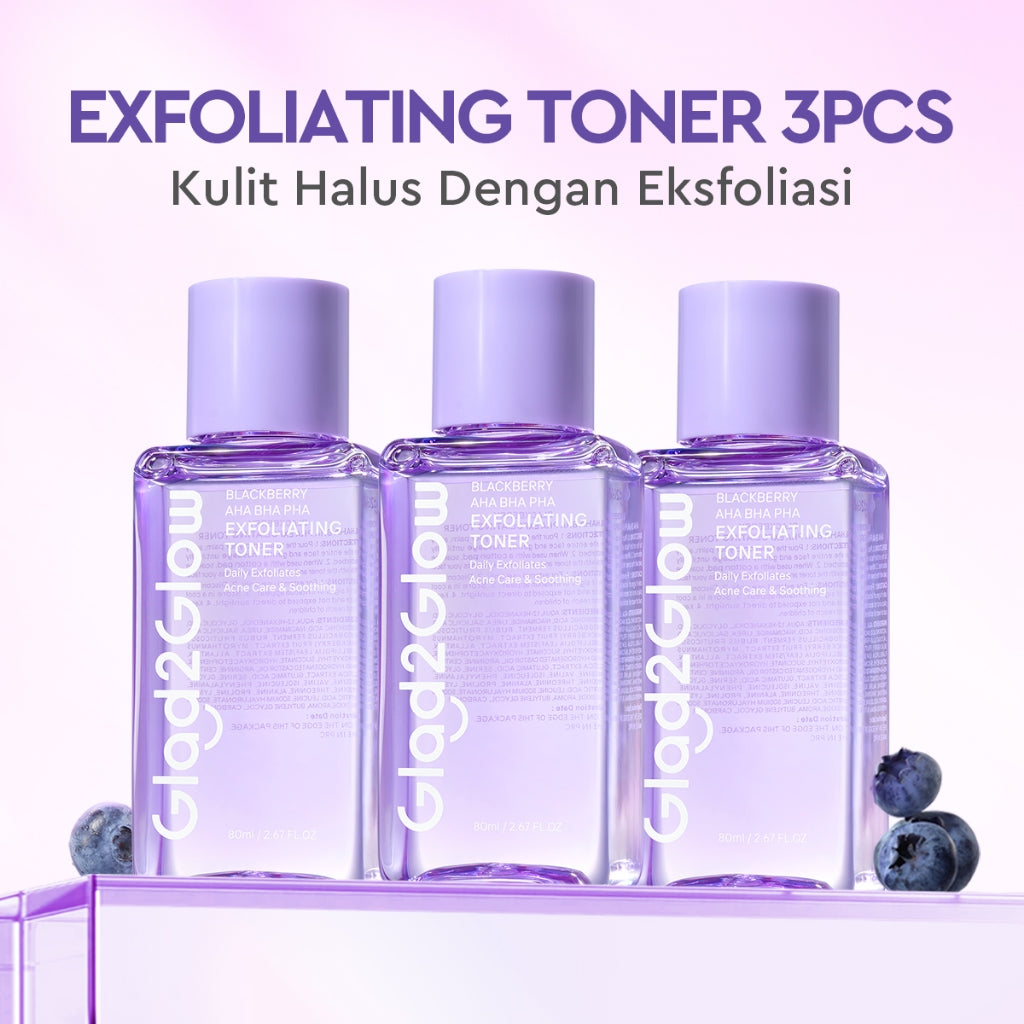 Glad2Glow Daily Exfoliating Toner toner badan face mist hydrating toner centella Toner eksfoliasi wajah glycocid acid glycolic acid kulit halus Eksfoliasi Lembut Jaga kulit Anda tetap terhidrasi Rawat kulitmu Skincare Mikrodermabrasi g2glow official store