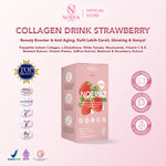 Noera Collagen Drink Strawberry With Birdnest and Saffron Extract Improved Formula || Minuman Pencerah Kulit with L-Glutathione | Collagen Beauty Drink