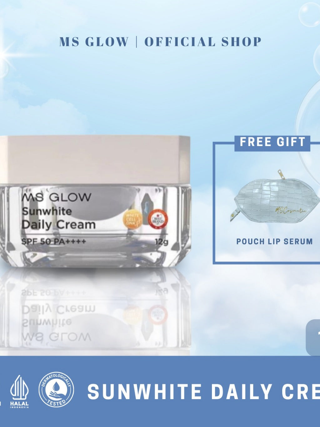 MS Glow Sunwhite Daily Cream SPF 50 PA++++