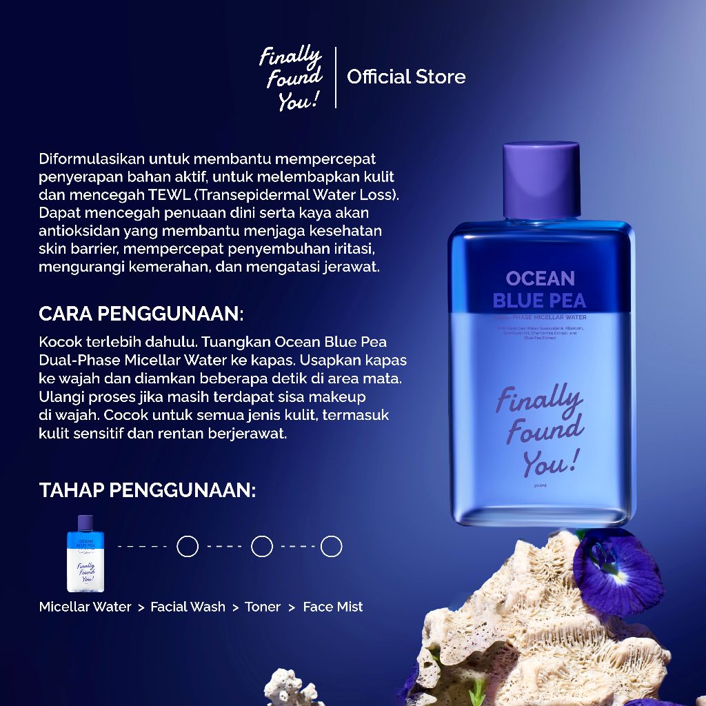 Finally Found You! Ocean Blue Pea Dual-Phase Micellar Water 100ml
