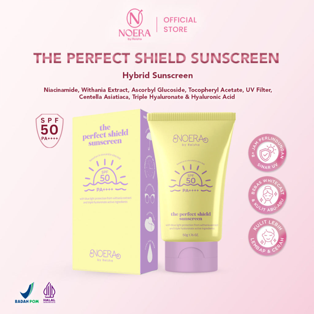 Noera The Perfect Shield Sunscreen Brightening SPF 50 PA++++ | Sunscreen Pelindung Matahari Bluelight Protection