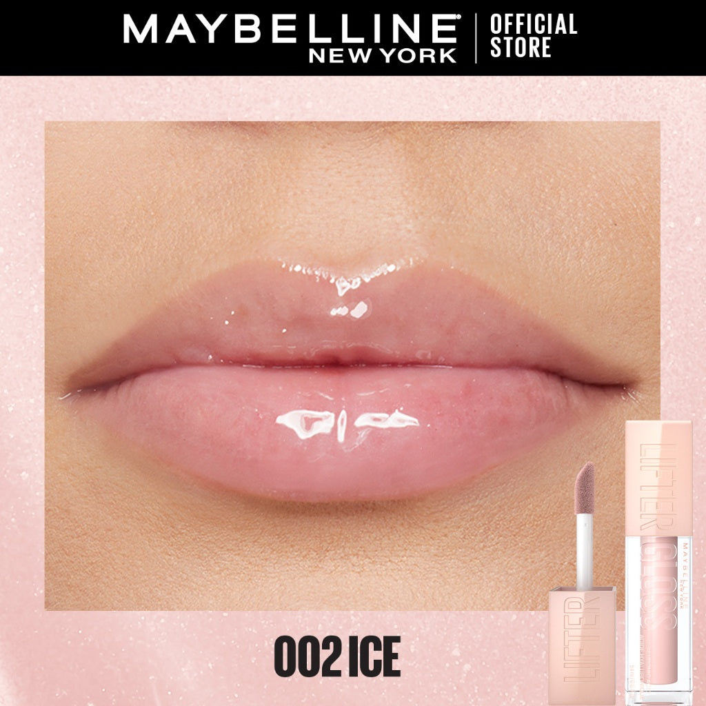 MAYBELLINE OFFICIAL Lifter Gloss Plump Make Up - 5.4ml Lip Gloss Hydrating Hyaluronic Acid