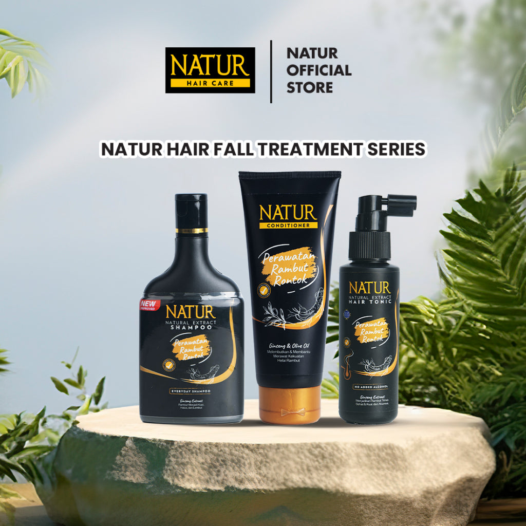 [SPECIAL DISCOUNT] Natur Hair Fall Treatment Paket Ginseng Anti Rontok