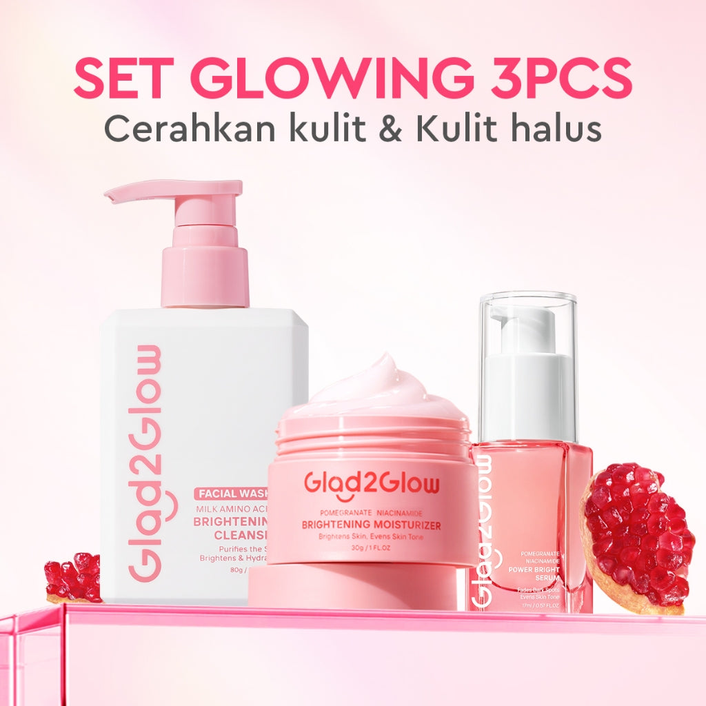 Glad2Glow Milk Amino Acid Gentle Cleanser Brightening facial wash skincare face wash sabun cuci muka cleansing balm exfoliating exfoliasi wajah sabun muka pembersih wajah Mencerahkan wajahMelembabkan kelembaban Mengandung asam amino g2glow official store