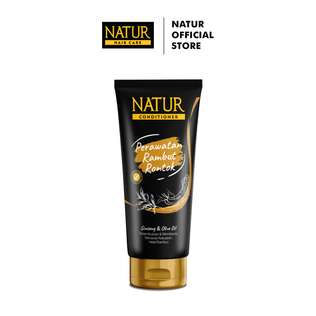 Natur Conditioner Ginseng 160 ml - Kondisioner Kekuatan Helai Rambut Rontok / Anti Hair Fall / Menguatkan Akar Rambut