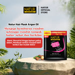 Natur Hair Mask Argan oil & Olive oil- Perawatan Rambut Rusak dan kering