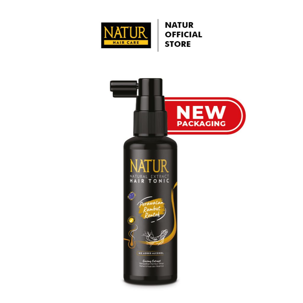 Natur Ginseng Series Spesial (270 ml 2 Pcs, Tonik Ginseng 1 Pcs, H. Mask Ginseng 6 Pcs) - Paket Rambut Rontok / Anti Hair Fall / Menguatkan Akar Rambut