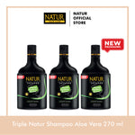 Triple Natur Shampoo Aloe Vera 270 ml - Paket Sampo Menebalkan Rambut 3 pcs