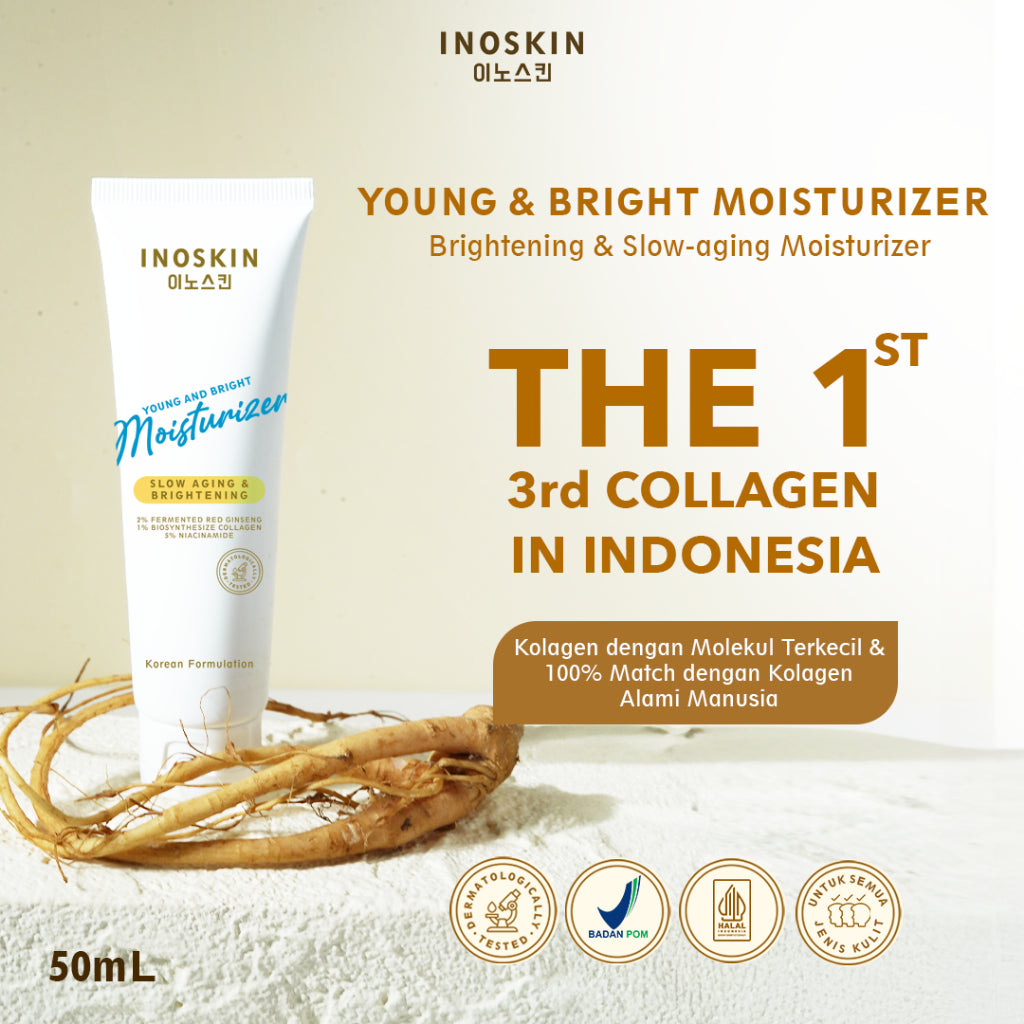 Inoskin Young & Bright Moisturizer 50 mL | Collagen Skincare | Biosynthesize Collagen Moisturizer