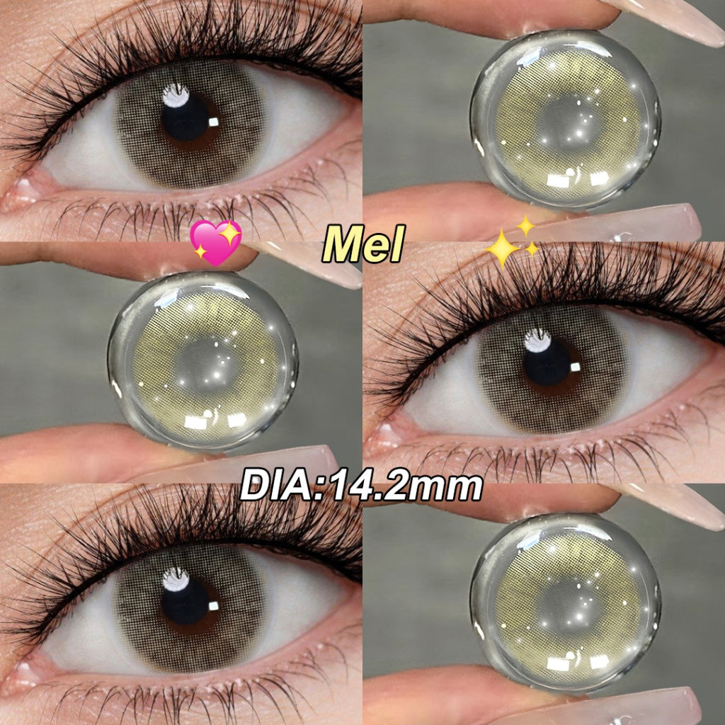[-1.00~-6.00] Softlens Minus 14.2mm Brown Gray Green No Ring Softlens Natural 1 Years Use