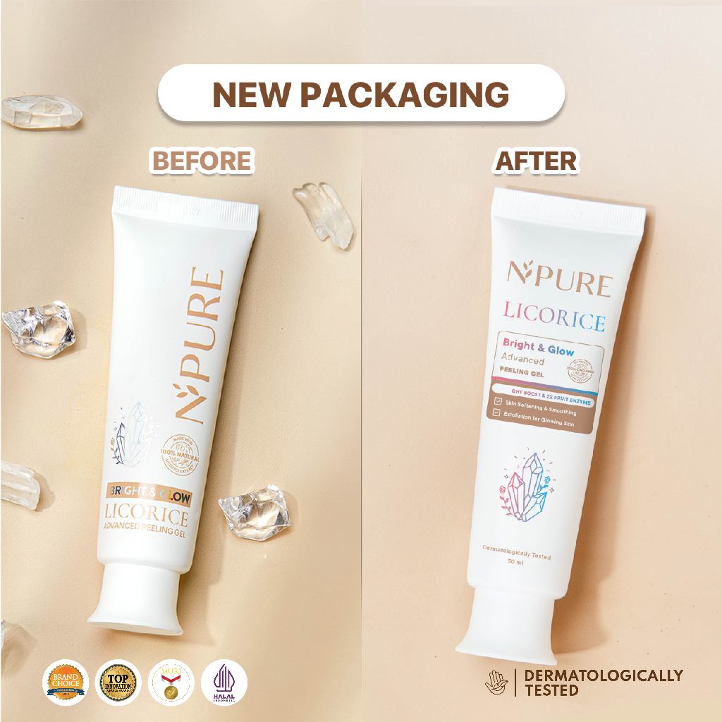 PEELING GEL - NPURE Peeling Gel Licorice / Advance Exfoliating / Brightening Glowing / Peeling Gel Penghilang Daki / Glowing Cerah