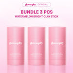 Glowsophy Watermelon Bright Clay Stick Mask 40g - Masker Wajah Glowing Mencerahkan, Meratakan Warna Kulit & Menyamarkan Noda Hitam Natural Eksfoliasi untuk Mengangkat Sel Kulit Mati Stick Wajah Face Cleansing Brightening Glowing Masker Eksfoliasi Wajah