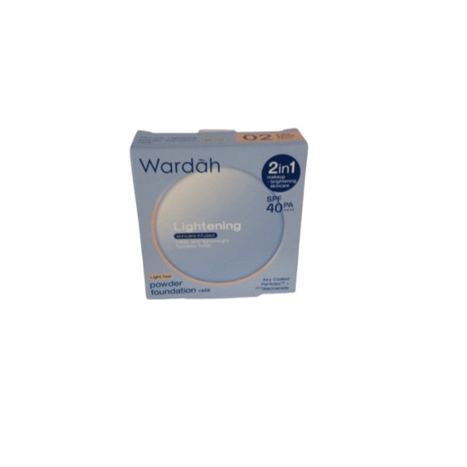 Wardah Lightening Powder Foundation Light Feel 12 g - Bedak Padat | Merah Jingga Official