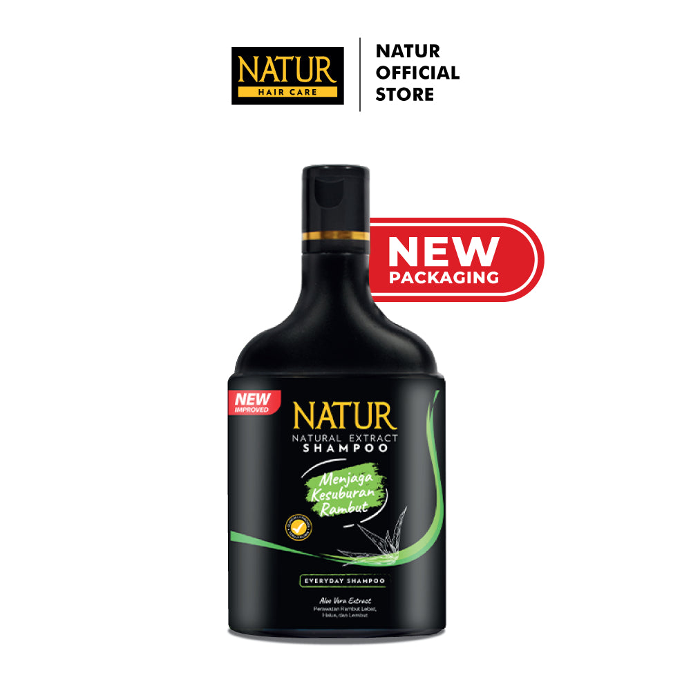 Natur Shampoo & Tonic Aloe Vera 2 in 1  - Paket Perawatan Rambut Lebat dan Hitam