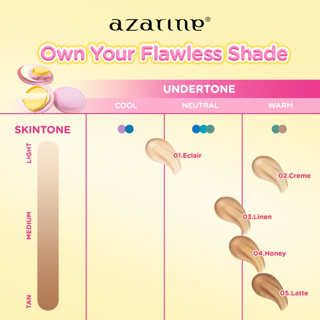 Azarine Matte Fusion Set [2 PCS] Covermatte Cushion + Mattelite Lock Lipstick Pigmented Color Lightweight Transferproof Smudgeproof Cushion Tahan Lama Flawless Matte Finish Lightweight Makeup Easy Application Buildable Coverage