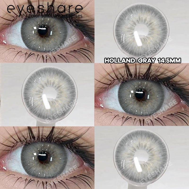 Eyeshare Softlens Bubble Gray Softlens 14.5mm Big Eyes