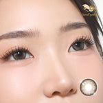 [BEST SELLER] KawaiGankyu - Clearie Twinkies Brown (1pc/SETENGAH PASANG) | Softlens Korea Premium 14.5mm Motif Coklat Gradasi