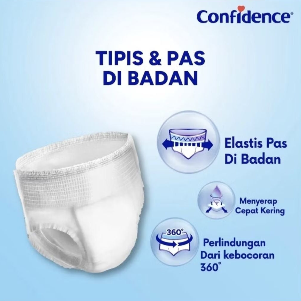Confidence Popok Celana Dewasa Pas Badan M10 L 8 pcs