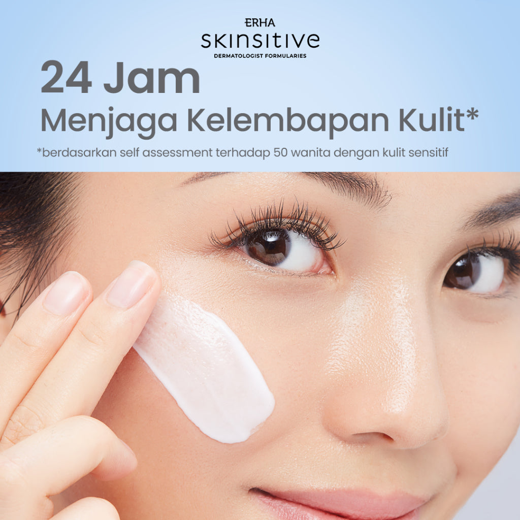ERHA Skinsitive Ultracalm Skin Barrier Moisturizer 80ml | Pelembap Wajah Semua Jenis Kulit (Normal, Kering, Berminyak, Sensitif) | Deep Moisturize, Tekstur Ringan, Cepat Menyerap | Skin Barrier Kuat Dengan Ceramide, Panthenol, Niacinamide, Calming