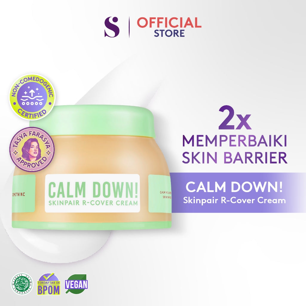SOMETHINC - Calming & Gel Moisturizer Series | Calm Down/Ceramic Skin Saviour/Supple Power Hyaluronic9+Onsen/ACNEDOT Treatment |  Pelembap untuk Kulit Sensitif Kemerahan Normal Meredakan Kemerahan Memperkuat Skin Barrier Non comedogenic Menghidrasi