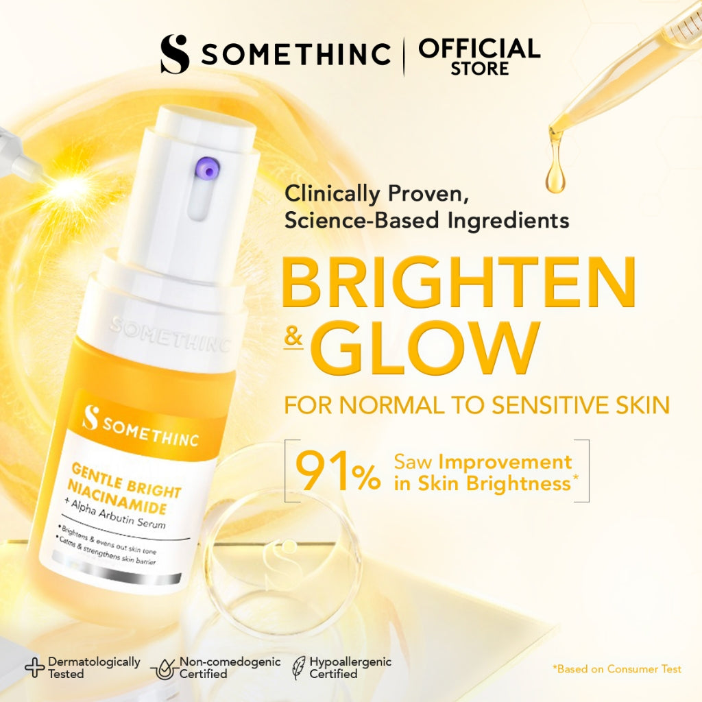 SOMETHINC - Serum Series | Glass-C 12% Vitamin C+ | Gentle Bright Niacinamide | Advanced Peeling 20% AHA BHA | Level 1% Retinol | Calm Down Skinpair Barrier | Diamond Glow Phyto | Hyaluronic9+ Advanced | wajah cerah no dark Spot Age Spot Freckles Glowing