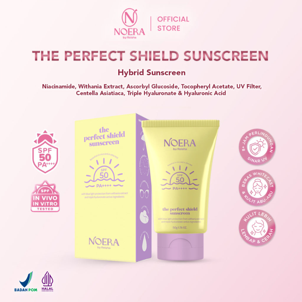 Noera The Perfect Shield Sunscreen Brightening SPF 50 PA++++ | Sunscreen Pelindung Matahari Bluelight Protection