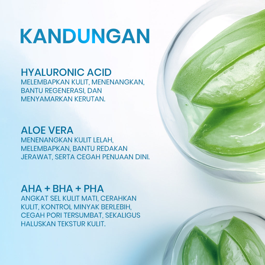 [  ] Cleora 3 Minutes Exfoliating Peeling Gel - Exfoliasi Wajah With AHA BHA PHA Untuk Wanita Pria Membantu Mengangkat Sel Kulit Mati Kotoran Skincare Face Scrub Niacinamide Eksfoliasi Muka Brightening Scincare Mencerahkan Komedo Acne Day Night