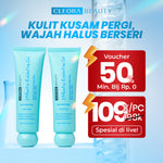 Cleora Twinpack Exfoliating Gel 50gr Special Bundle 2pcs - Exfoliasi Badan Menghaluskan dan Melembabkan Kulit Untuk Wanita Pria With Niacinamide Mengangkat Sel Kulit Mati   Smooth Brightening Skincare Peeling Body Scrub Eksfoliasi Pencerah
