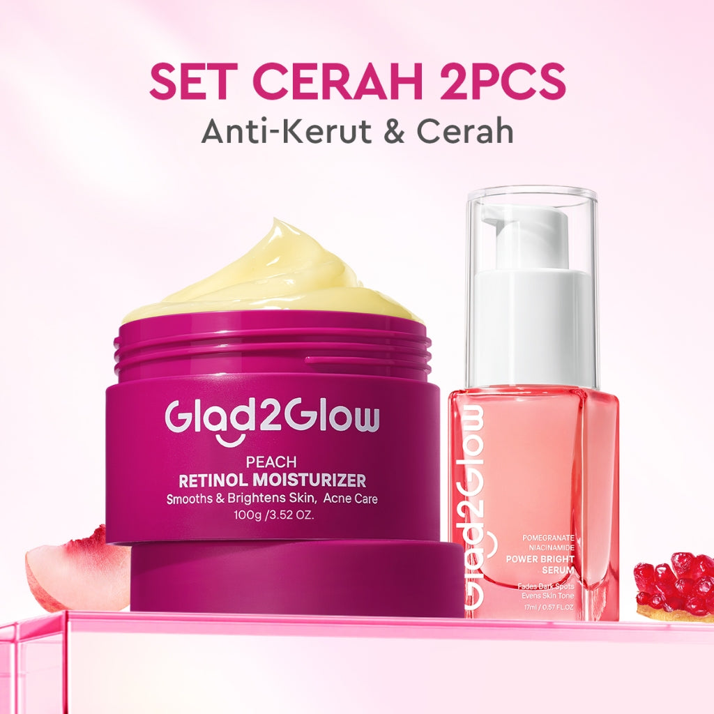 [Big Size]Glad2Glow Peach Retinol Moisturizer 100g Pelembab Anti Penuaan Penghalang Kulit Mencerahkan Flek Hitam Mengurangi kerutan mencerahkan warna kulit menghaluskan kulit mengecilkan pori-pori membesar dan melembabkan g2glow official store