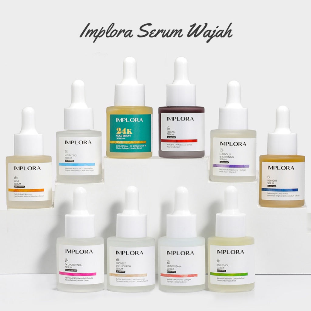 Implora Serum Wajah 20ML | Mencerahkan | Kulit Berjerawat | Komedo Dark Spot | Hydrating