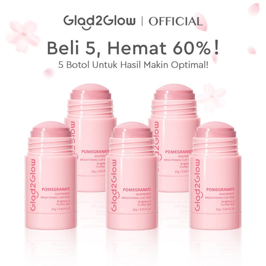 [Hemat 5PCS]Glad2Glow Clay Stick&Face Mask Complete Series-Pomegranate Brightening/Mugwort Salicylic Acid Acne/ Volcano 3D Acid Pore-masker Face Mask Packs Masker Wajah Sheet Mask mask sleeping mask mugwort mask face mask masker acne g2glow official store
