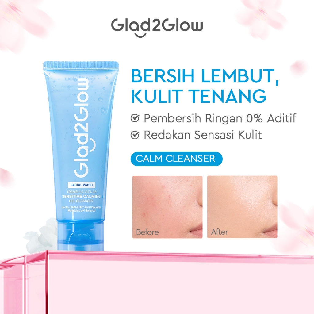 Glad2Glow Facial Cleanser Series-Facial Wash Low PH Gel Centella Mencerahkan Pencerah Wajah Anti Jerawat Penuaan Hilangkan Flek & Tenangkan face wash Pembersih Wajah Membersihkan kotoran dan minyak Menjaga pelindung kulit Mengobati g2glow official store