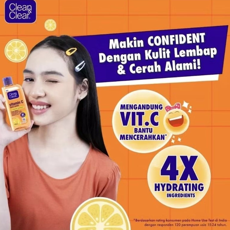 Clean & Clear Pembersih Wajah Vitamin C 100 ml