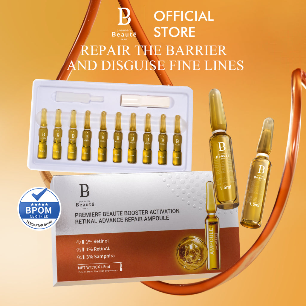 PREMIERE BEAUTE [New Formula] New Booster Activation Ampoule 10x1.5ml Serum 10% NIACINAMIDE 2% ALPHA-ARBUTIN Essence Moisturizing/ Whitening/Repair COLLAGEN DNA SALMON CERAMIDE 5X NIACINAMIDE ALPHA-ARBUTIN RETINAL ACTOSOME RETINOL COLLAGEN Brightening